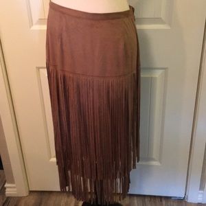 Faux suede skirt